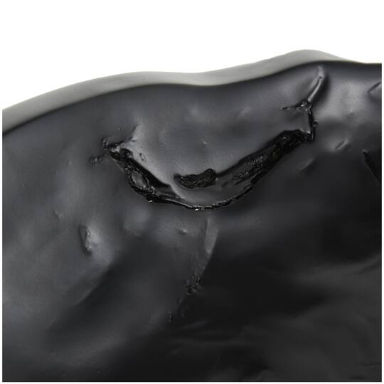 3.5" Black Teak Wood Handmade Live Edge Abstract Decorative Bowl